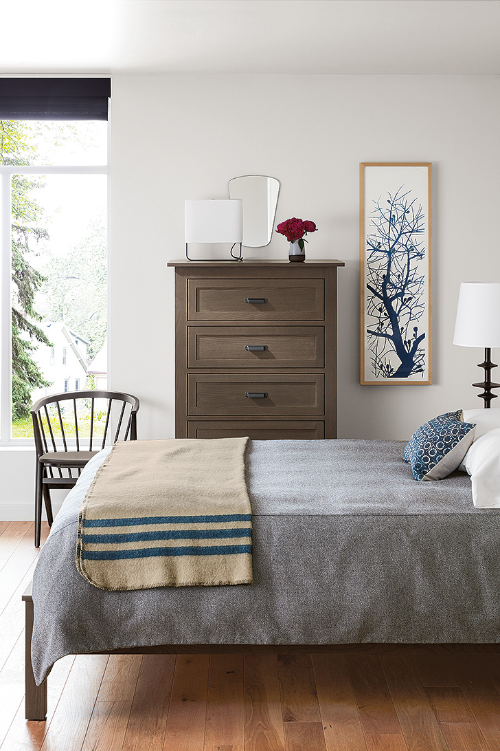 Our Haven Stripe Throw with Bennett dresser