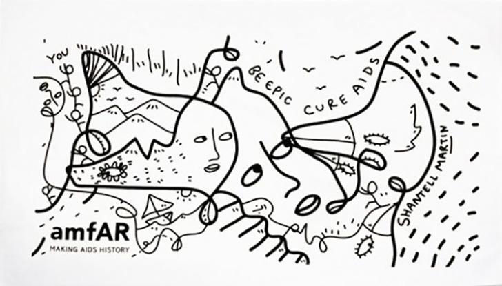 Shantell Martin beach towel design