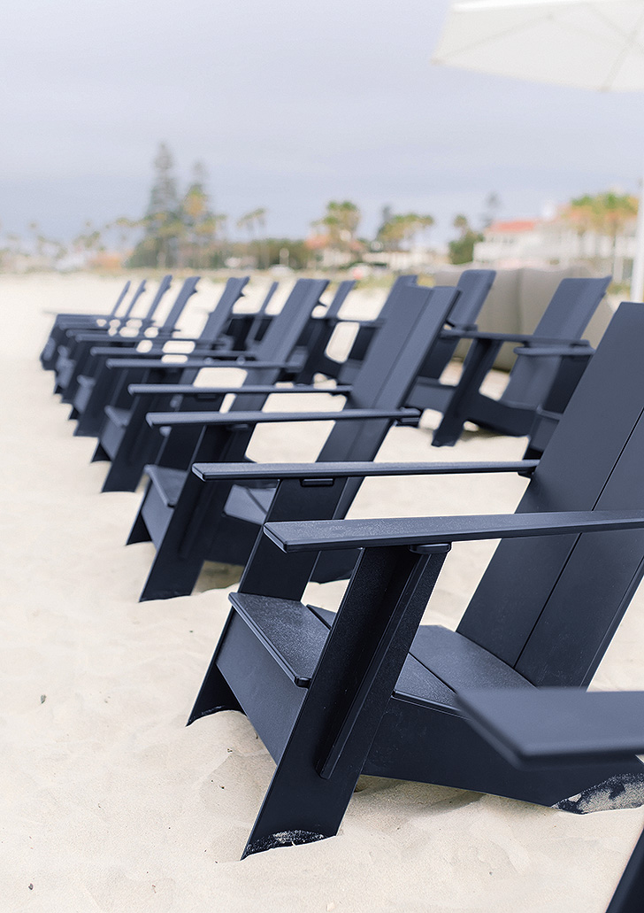 Recycled plastic Emmet chairs in navy