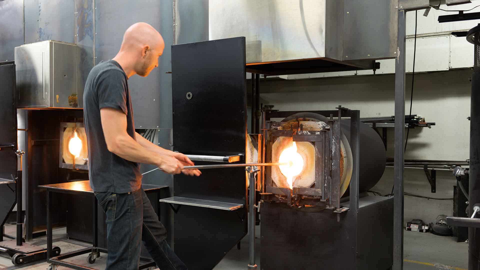 Making the Grace glass table lamp
