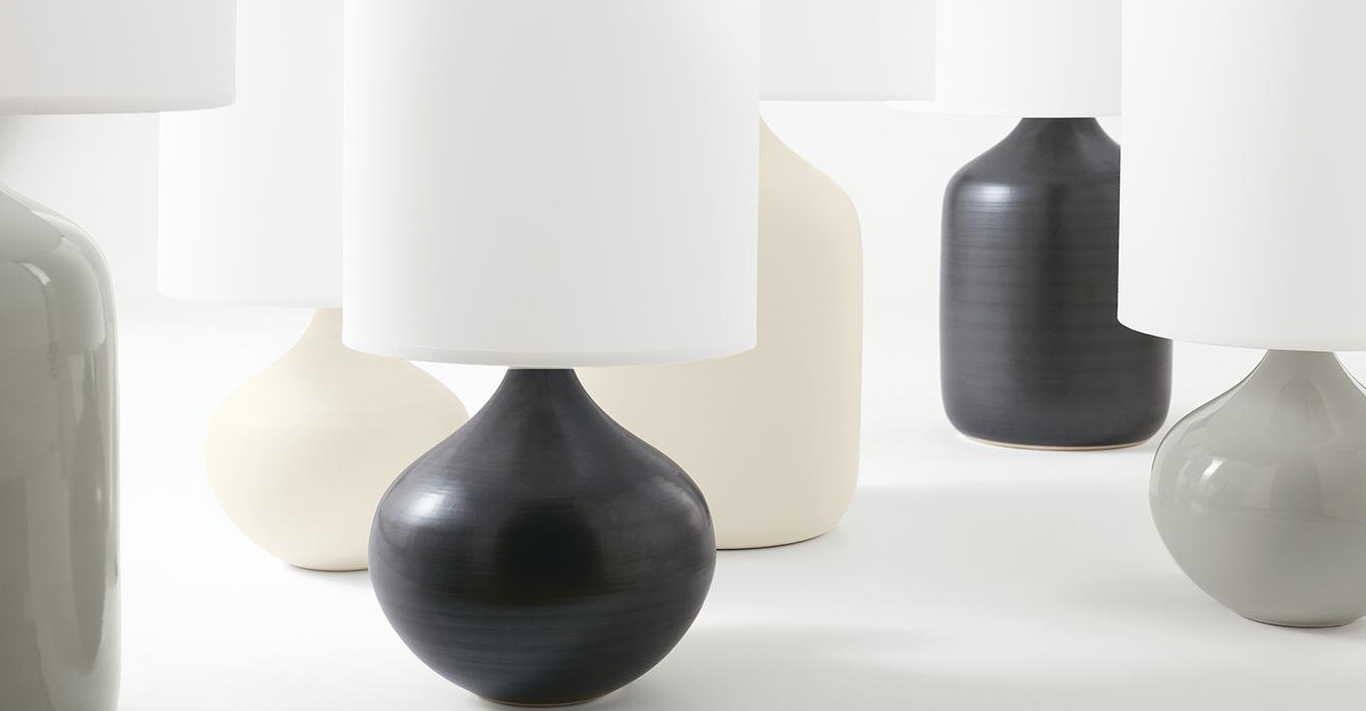 Serena and Simone artisan-crafted modern ceramic lamps