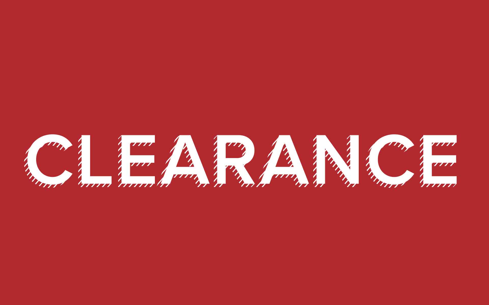 Red and White R&B Clearance Banner