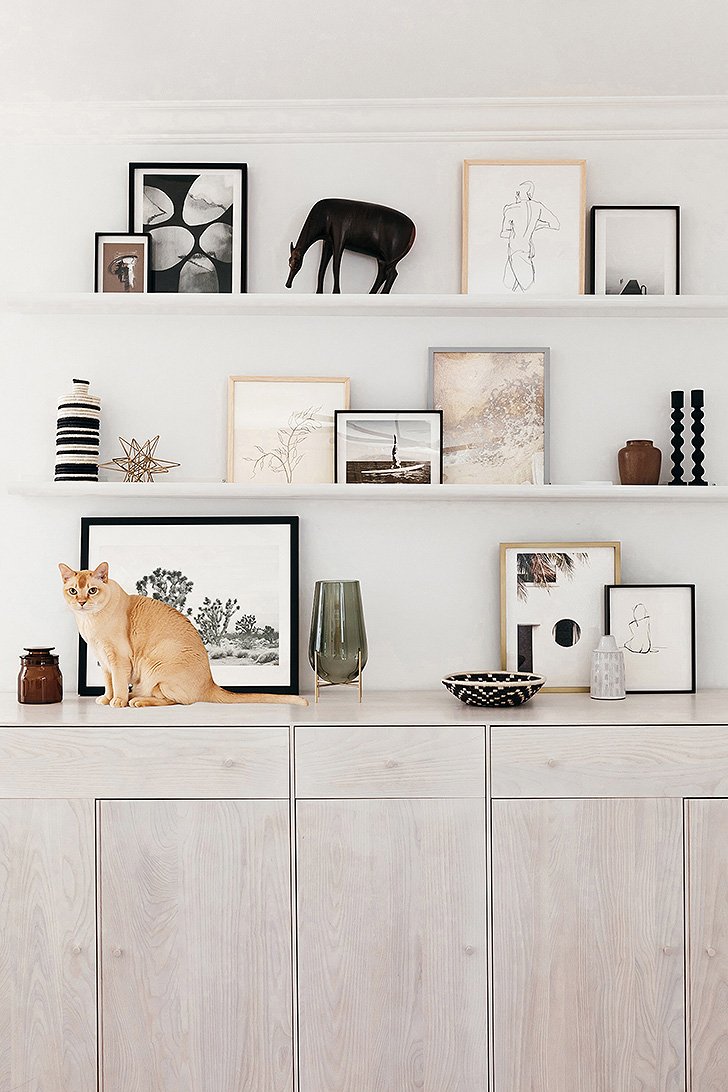 Close-up of Hudson custom cabinet storage