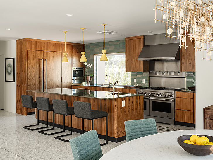 The kitchen inside the Modernism Week Showcase Home: The Gillman Residence