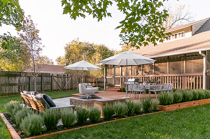 A view of Lisa Diederich's backyard