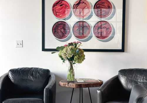 Ford swivel chairs placed in the entrance.